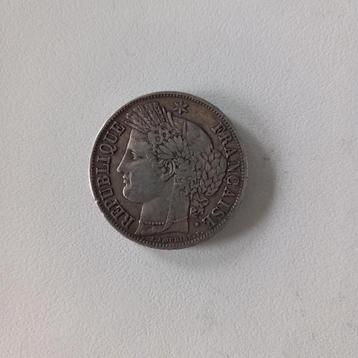5 francs argent France 1849