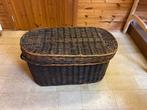 Rieten koffer bruin gebeitst, Osier, Enlèvement, Ovale, Panier