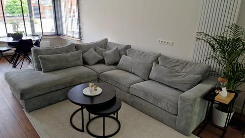 Hoekzetel van ribstof (corduroy), Huis en Inrichting, Zetels | Complete zithoeken, Zo goed als nieuw, Stof, Ophalen