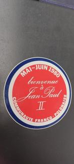 Sticker autocollant paus jean paul de 2de  1980, Utilisé, Enlèvement ou Envoi