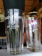 2 oudere bierglazen Roberg-Ieper., Verzamelen, Ophalen of Verzenden, Zo goed als nieuw
