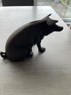 Antiek gietijzeren spaarpot varken, Verzamelen, Spaarpotten, Ophalen, Zo goed als nieuw