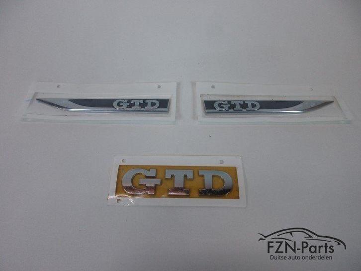 VW Golf 7 GTD Embleem Sticker Logo Zijschermen + Achterklep, Auto-onderdelen, Overige Auto-onderdelen, Gebruikt, Ophalen of Verzenden