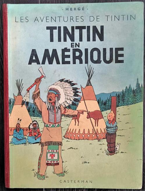 Tintin en Amérique B1 1947, Boeken, Stripverhalen, Gelezen, Eén stripboek, Ophalen of Verzenden