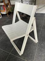 Tuinstoelen,wit,opvouwbaar , 9 stuks, Ophalen, Gebruikt, Plastic, Stapelbaar