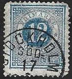 1 Postzegel Zweden 1872 Cirkel met cijfer, Ophalen of Verzenden, Zweden, Gestempeld