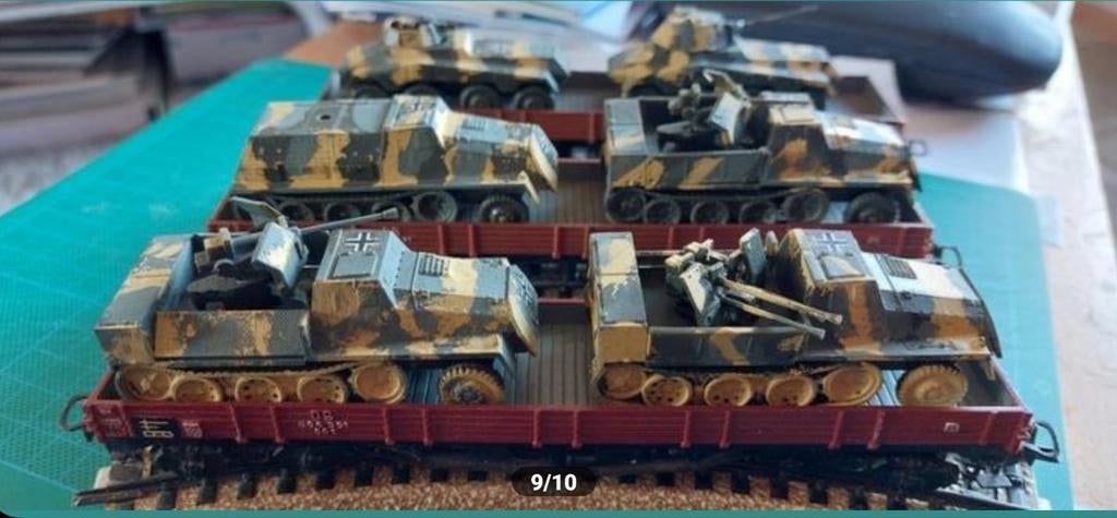 H0LK 0227 ROCO LEGERVOERTUIGEN ALS LADING OF SCENERY 1/87, Hobby en Vrije tijd, Modeltreinen | H0, Zo goed als nieuw, Overige typen