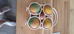 Houten vintage petanque ballen, Ophalen