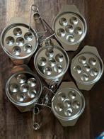 5 escargotschaaltjes/4 tangen, Huis en Inrichting, Keuken | Bestek, Ophalen of Verzenden, Gebruikt, Inox of Chroom, Vaatwasserbestendig