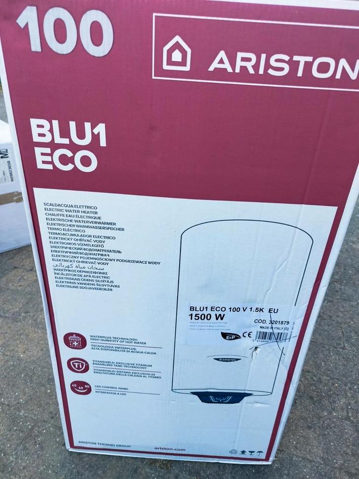 waterverwarmer en boiler Ariston 100 BLU1 ECO, Doe-het-zelf en Bouw, Chauffageketels en Boilers, Boiler, Ophalen of Verzenden