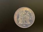France. 50 Francs Hercule, argent 1979, Frankrijk, Zilver, Ophalen of Verzenden, Losse munt