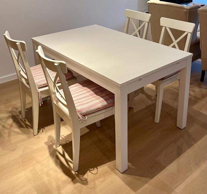 eettafel, Huis en Inrichting, Complete eetkamers, Gebruikt, 4 tot 6 stoelen, Ophalen