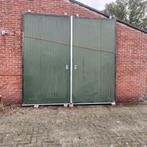 groen geisoleerde poort met schuif rail, Ophalen of Verzenden, Gebruikt, Overige materialen, Schuif of Grendel