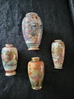 4 Vases Satsuma, époque Meiji signés, Enlèvement ou Envoi
