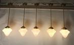 5 art deco opaline lampen - SOLDEN!, Ophalen of Verzenden