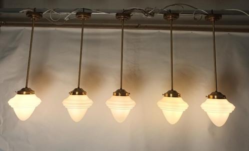 5 art deco opaline lampen - SOLDEN!, Antiek en Kunst, Antiek | Verlichting, Ophalen of Verzenden
