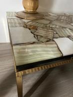 Vintage Onyx Salontafel, Ophalen, Gebruikt, 100 tot 150 cm, 50 tot 100 cm