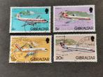 Gibraltar 1982 - vliegtuigen, luchtvaart, Boeing, Vickers, Ophalen of Verzenden, Overige landen, Gestempeld