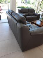 Lederen salon, Huis en Inrichting, Ophalen, 100 tot 125 cm, Klassiek, Driepersoons