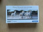 Panorama legpuzzel witte paarden, Clementoni, 1000 Stukjes, Ophalen of Verzenden, 500 t/m 1500 stukjes, Nieuw, Legpuzzel