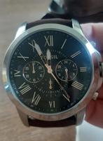 Fossil herenhorloge met leren polsbandje, Handtassen en Accessoires, Horloges | Heren, Leer, Staal, Polshorloge, Nieuw