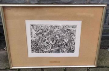 gravure signe james ensor beschikbaar voor biedingen