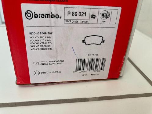 Brembo remblokken achteras Volvo S80 , V70 , XC60 , XC70, Auto-onderdelen, Remmen en Aandrijving, Volvo, Nieuw, Ophalen of Verzenden