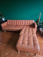 Bruine bruine leren 4-zitsbank, Ophalen, Leer