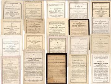 40 Zeer Oude bidprentjes gestorven 1800 beschikbaar voor biedingen