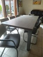 Grande table à manger et chaises - 8 p., Maison & Meubles, Tables | Tables à manger, 100 à 150 cm, Rectangulaire, Enlèvement, Utilisé