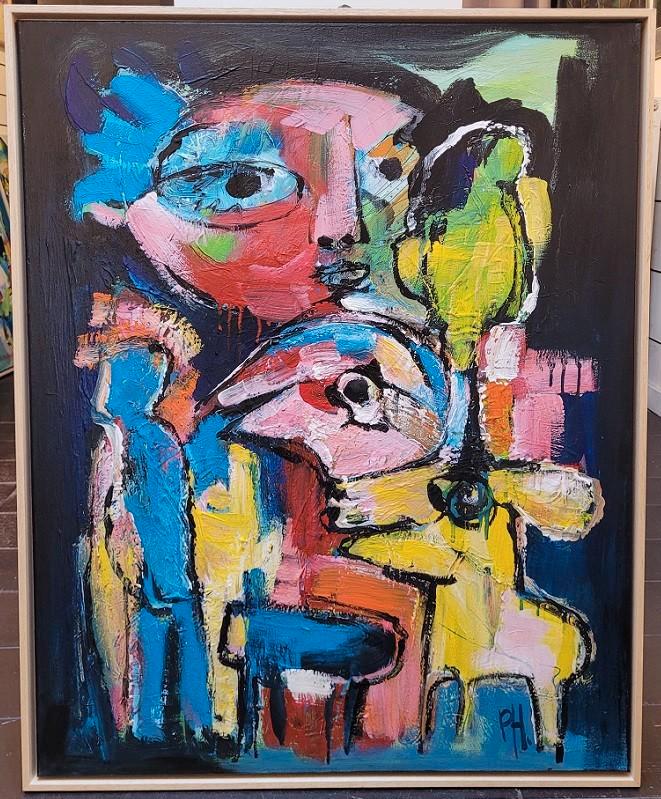 Peter HERMANS, Van boven, Antiquités & Art, Art | Peinture | Abstraite, Enlèvement