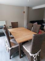 tafel met 6 stoelen, Huis en Inrichting, Ophalen, Gebruikt, 100 tot 150 cm, Eikenhout