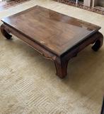 Unieke salontafel in Aziatische/koloniale  stijl, Ophalen, 100 tot 150 cm, Aziatisch/koloniale stijl, Teakhout