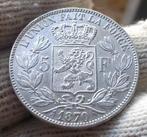 België - 5 Francs - Leopold II  € 25,00 Op voorraad: 3 stuks, Postzegels en Munten, Setje, Zilver, Ophalen of Verzenden, Zilver