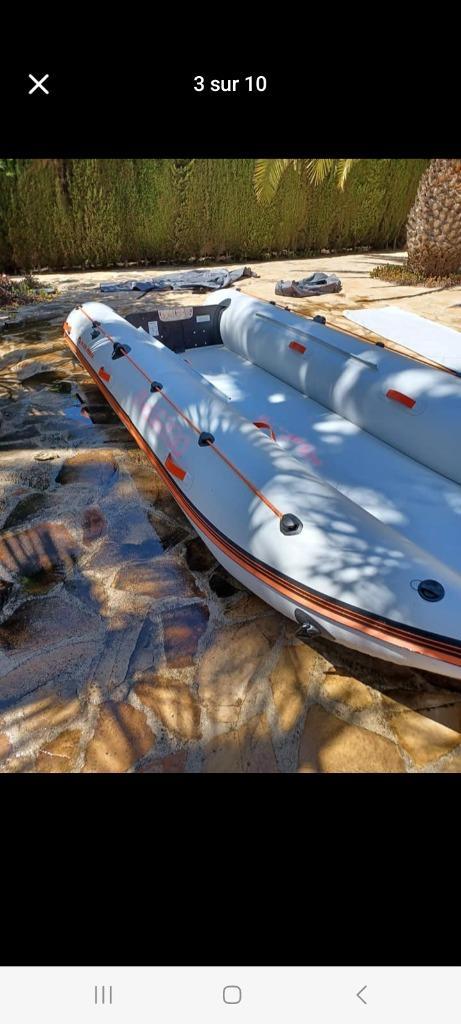 Bateau pneumatique, Watersport en Boten, Rubberboten, Zo goed als nieuw, Overige merken, Airdeck, Minder dan 70 pk, Benzine, Ophalen