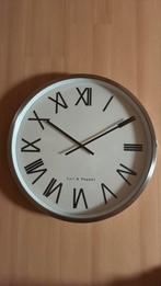 Klok rvs salt & pepper, Maison & Meubles, Accessoires pour la Maison | Horloges, Enlèvement, Comme neuf, Analogique, Horloge murale