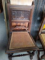 Stoelen hout 4 stuks, Huis en Inrichting, Stoelen, Ophalen, Gebruikt, Bruin, Vier