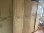 Grote vintage kleerkast met 5 glanzende deuren, Huis en Inrichting, Kasten | Kleerkasten, 200 cm of meer, Met hangruimte, 150 tot 200 cm