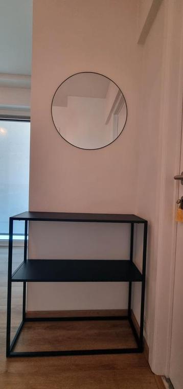 Ensemble console et miroir noir  beschikbaar voor biedingen