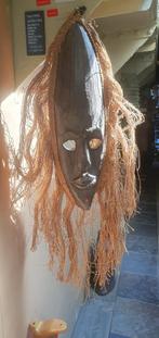 Afrikaans masker met lang haar van stof, Ophalen of Verzenden