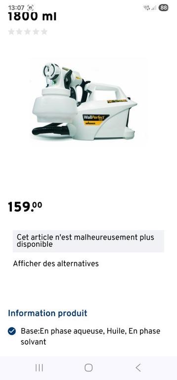 EPistolet à peindre wagner wallPerfect avec accessoires neuf beschikbaar voor biedingen