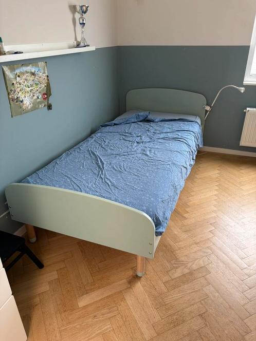 2x FLEXA bed muntgroen 90x200 (90€ per bed), Huis en Inrichting, Slaapkamer | Bedden, Gebruikt, Eenpersoons, 90 cm, 200 cm, Ophalen