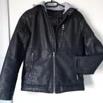 LEDERLOOK VEST ZWART M158 KAP KAN ER AF, Kleding | Heren, Jassen | Winter, Ophalen, Zo goed als nieuw, Zwart, C&A