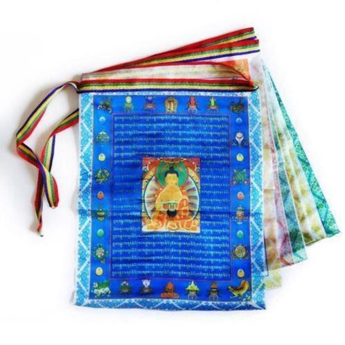 Kleurrijke Tibetaans Boeddhistische gebedsvlaggenlijn, Collections, Religion, Neuf, Bouddhisme, Autres types, Enlèvement ou Envoi