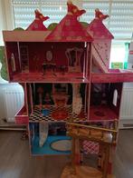 Kidskraft groot houten poppenhuis kasteel, Kinderen en Baby's, Speelgoed | Poppenhuizen, Ophalen, Zo goed als nieuw, Poppenhuis