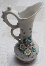 Kruik / kan met klassieke bloemen decoratie (16 cm groot), Ophalen