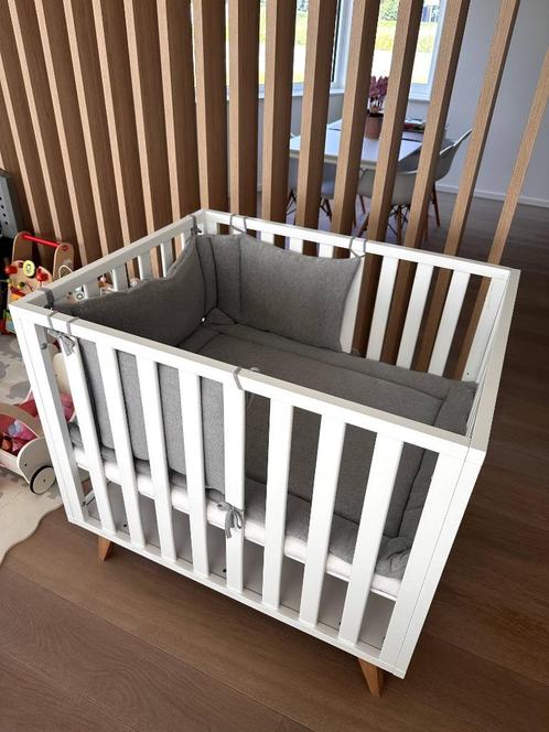 Park/Box Quax (Romain) Wit met matras en toebehoren, Kinderen en Baby's, Babyparken, Zo goed als nieuw, Rechthoekig, In hoogte verstelbaar