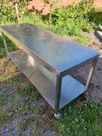 Inox keukentafel 200x70, Huis en Inrichting, Keuken | Keukenelementen, Ophalen, Gebruikt, 50 tot 100 cm, 200 cm of meer