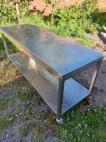 Inox keukentafel 200x70 beschikbaar voor biedingen