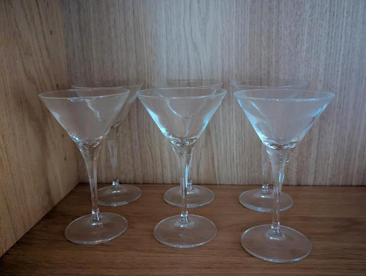 Set van 6 kleine martiniglazen, Verzamelen, Glas en Drinkglazen, Zo goed als nieuw, Ophalen of Verzenden